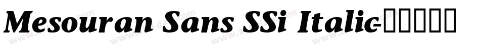 Mesouran Sans SSi Italic字体转换